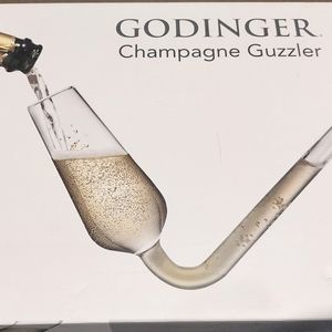 New in Box 2 (set) Godinger Glass Champagne Guzzlers